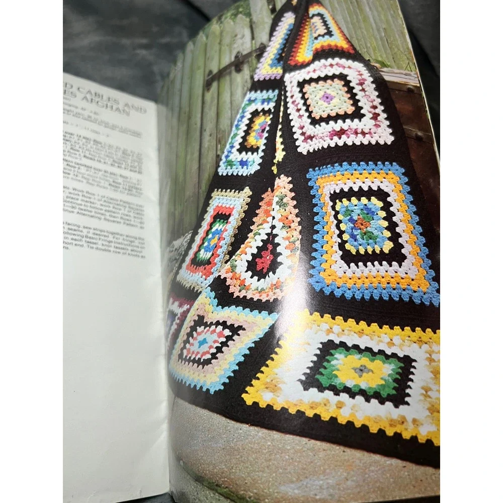 Leisure Arts The Afghan Book Leaflet 63 1975 Knit Crochet Pattern Book Vintage